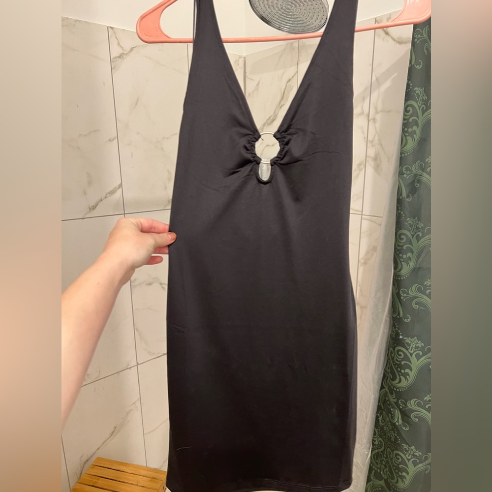 H&M black halter neck dress